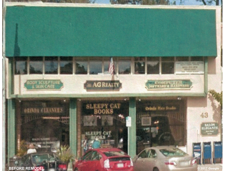 Before renovation. Mash Building, 43 Moraga Way, Orinda CA